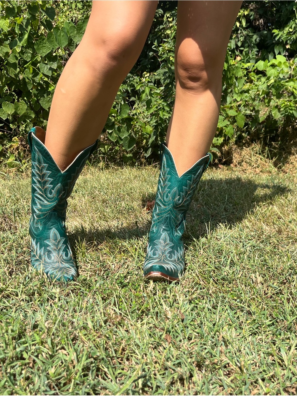 Ariat Teal Embroidered Western Cowgirl Boots